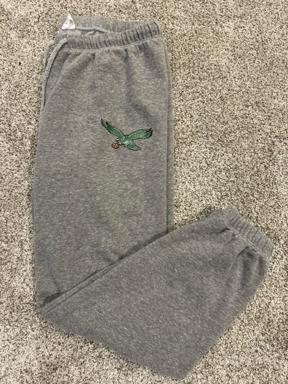 Gray Women's Sweatpants with Philadelphia Eagle Embroidery